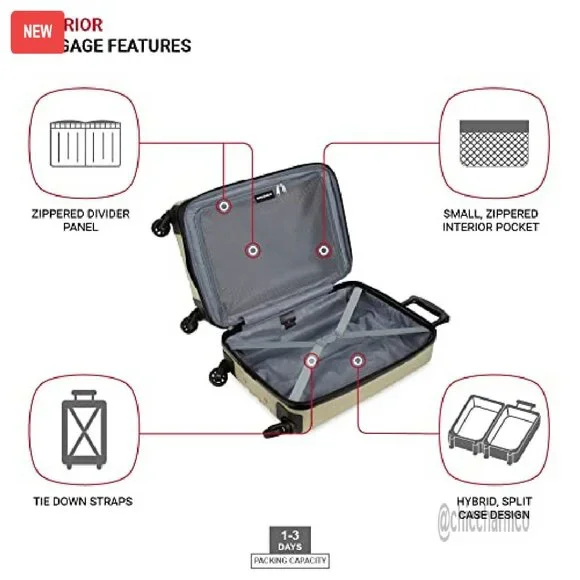 20-Inch Hardside Expandable Carry-On Luggage with Spinner Wheels